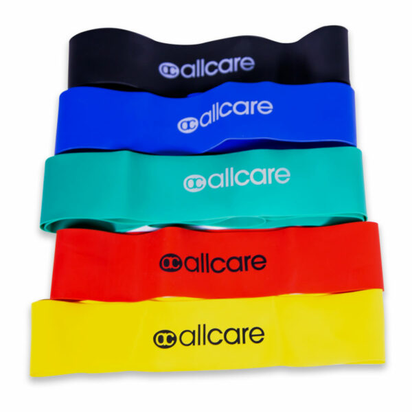 Exercise Loop Bands in Black, Blue, Green, Red and Yellow