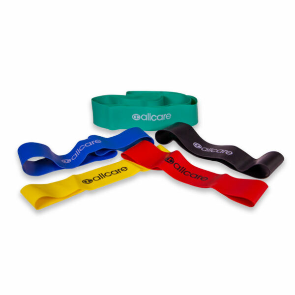 Exercise Loop Bands in Black, Blue, Green, Red and Yellow