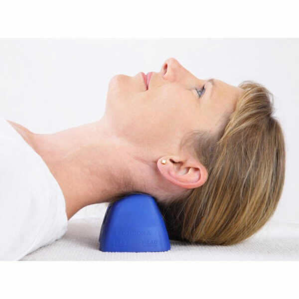 close up of woman resting on bakphysio neckrest