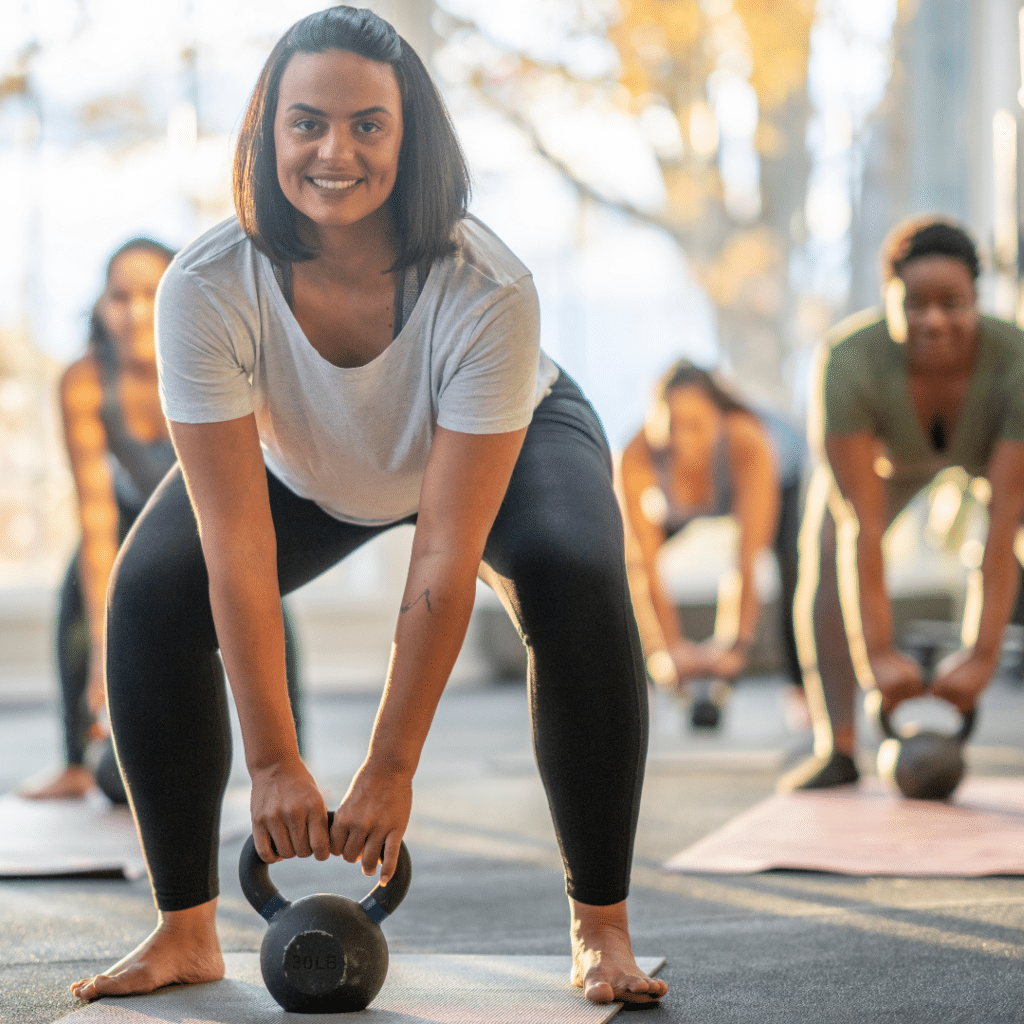 women lifting weights