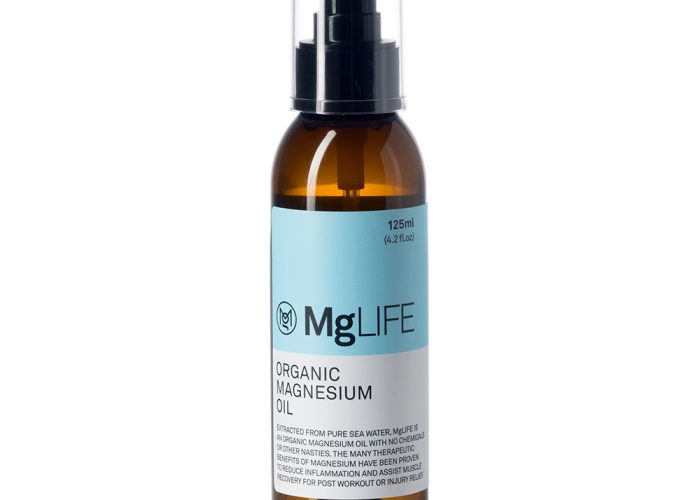 MGLife Magnesium Oil bottle 250ml on white background